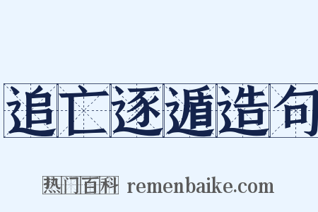 追亡逐遁造句是什么意思的图片